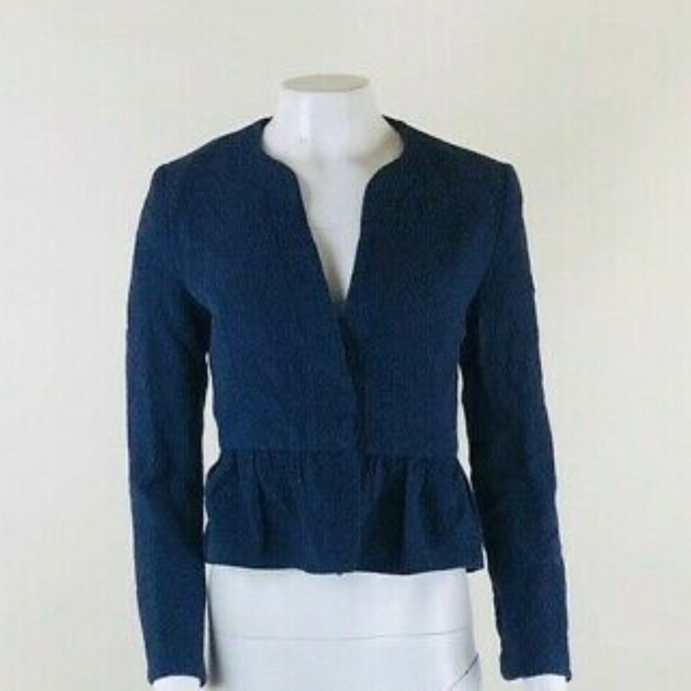 Reiss Peplum Textured Blazer